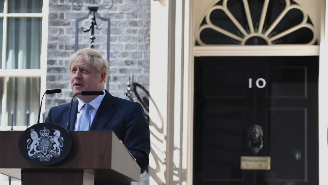 Boris Johnson outside Number 10 Downing Street