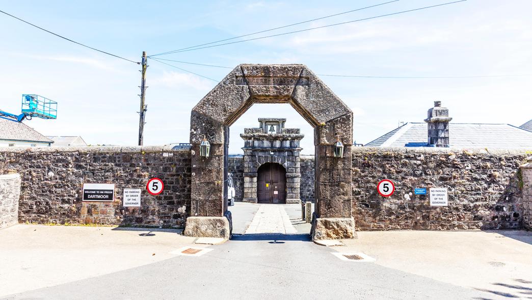 The entrance to Dartmoor Prison