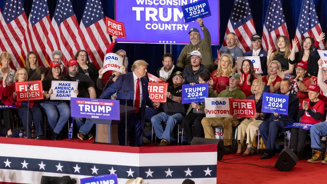 Republican presidential candidate former President Donald Trump speaks, Tuesday, April 2, 2024, at a rally in Green Bay, Wisconsin.