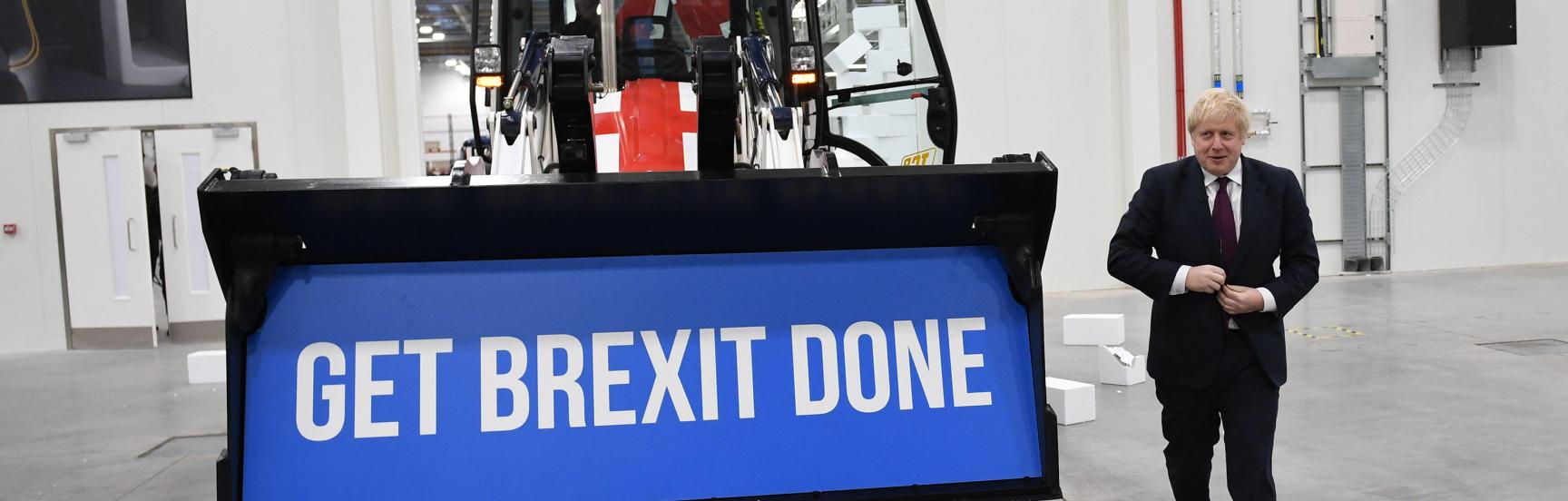 Boris Johnson and the Get Brexit Done digger