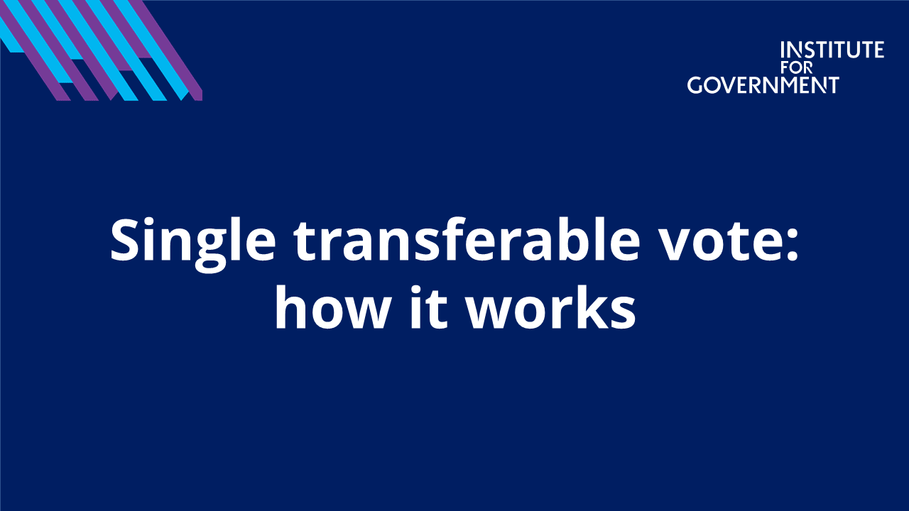 Single transferable vote: how it works