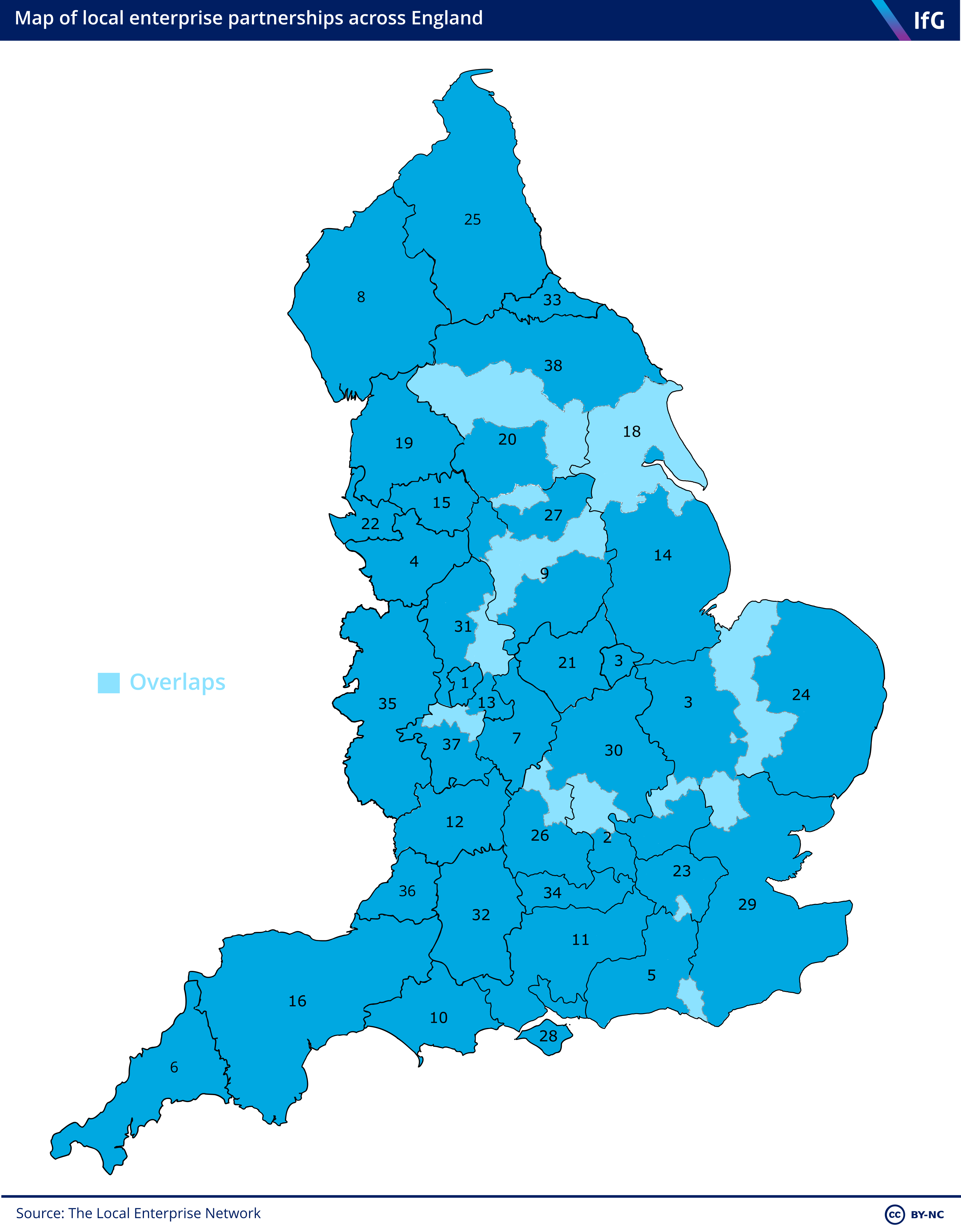 Map of local enterprise partnerships across England