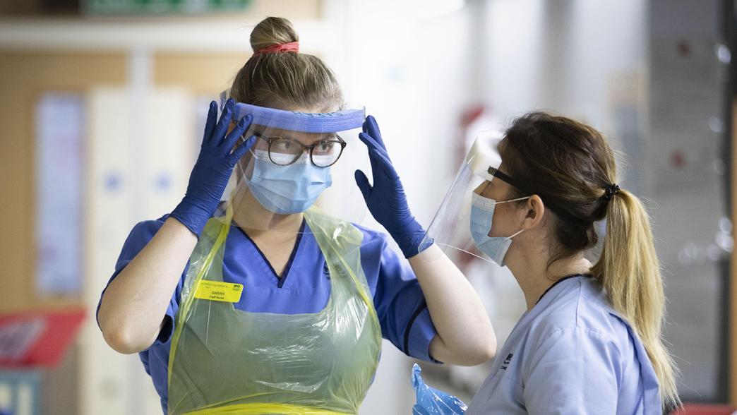 NHS staff wearing PPE