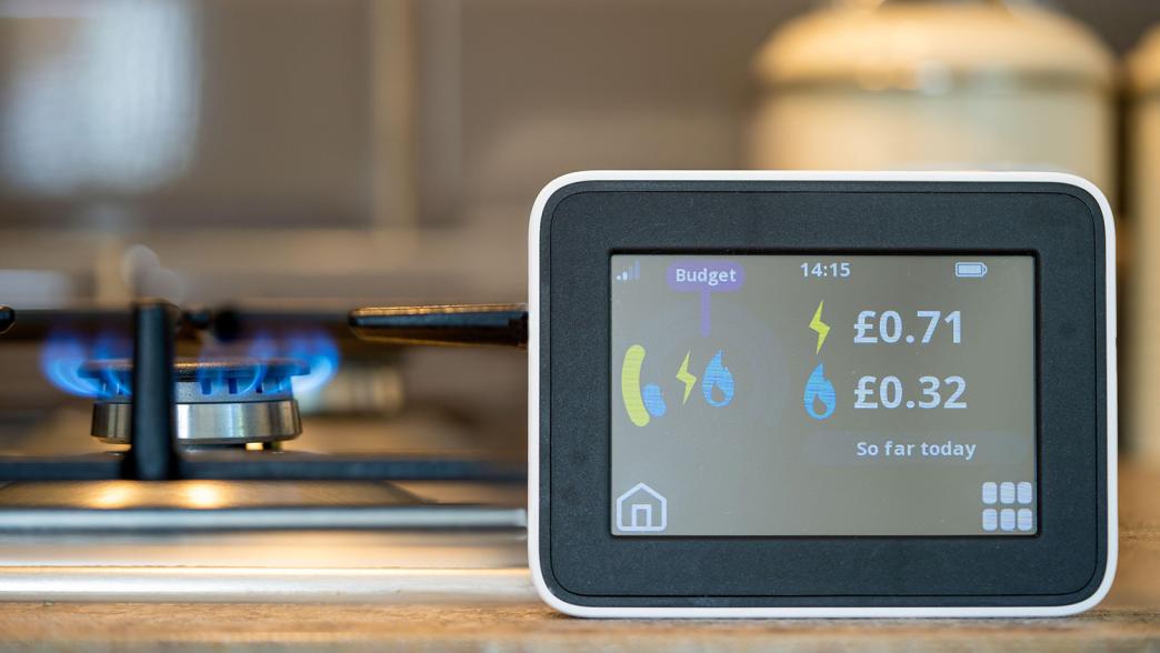 A smart meter next to a gas ring