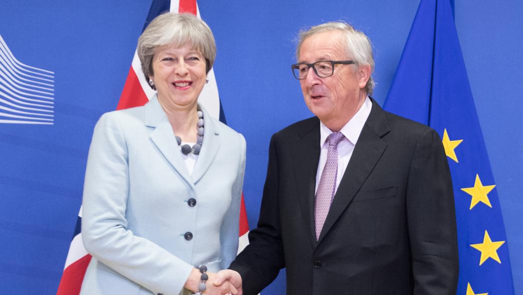 Theresa May and European Commission President Jean-Claude