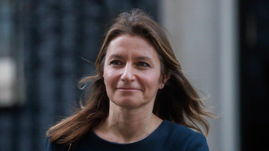 Lucy Frazer, culture secretary, leaving No.10 after Rishi Sunak conducted his reshuffle in February 2023.