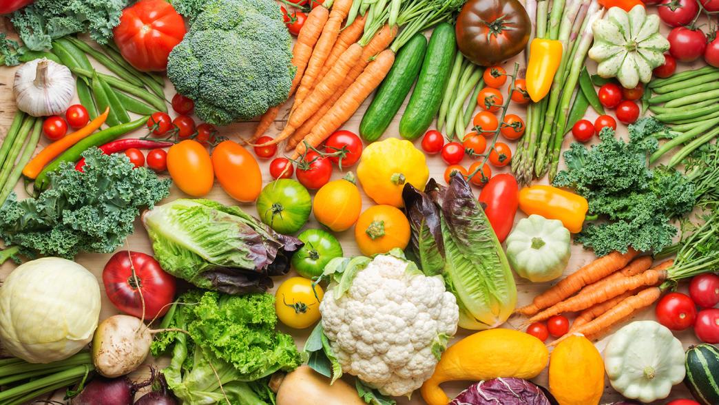 Healthy food, including vegetables
