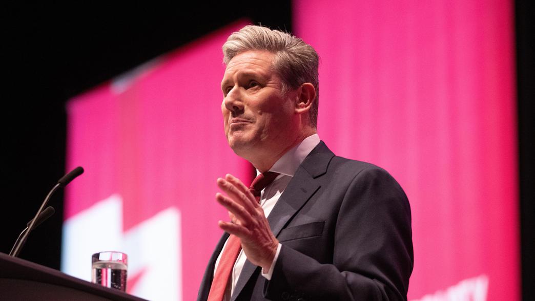 Keir Starmer on stage at the Labour Party Conference in Liverpool in 2022.
