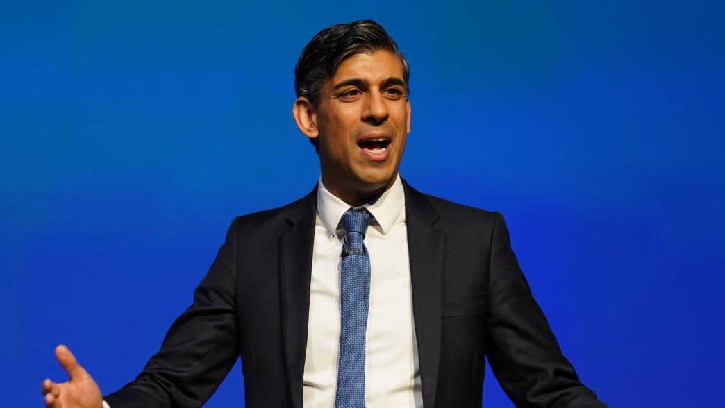 Rishi Sunak speaking at the Scottish Conservative Party Conference.