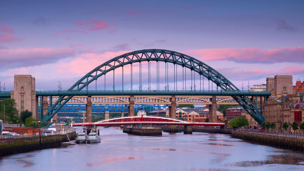 The Tyne and Swing Bridges over the River Tyne.