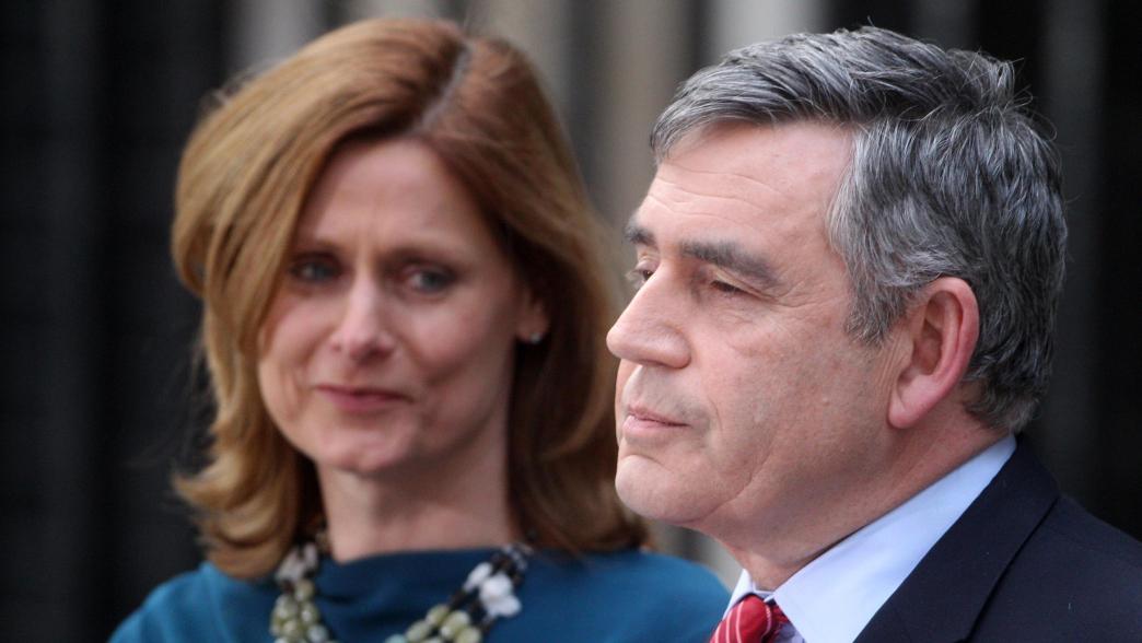 Gordon Brown outside Downing Street after losing the 2010 election