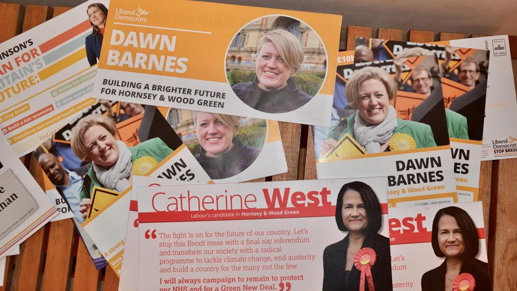 A selection of campaign leaflets