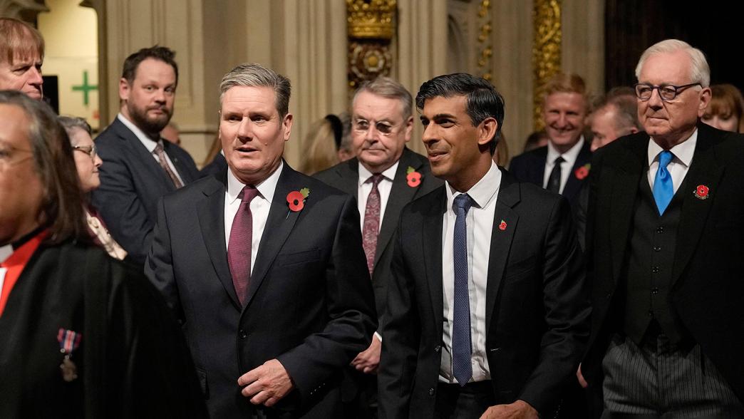 Keir Starmer and Rishi Sunak in parliament during the King's Speech.