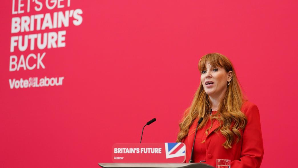 Angela Rayner delivers a speech
