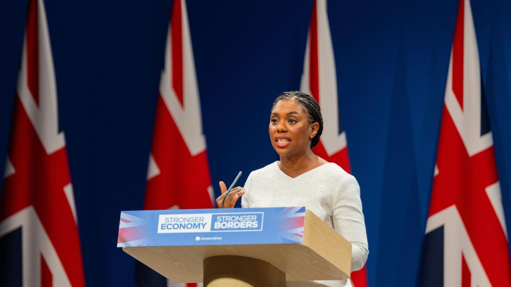 Kemi Badenoch delivers her 2025 Conservative Party Conference speech.