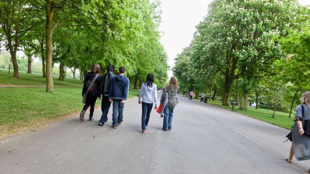 young people in a park