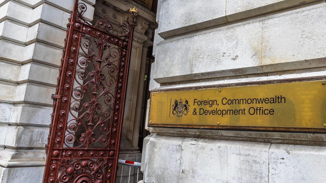 Foreign, Commonwealth and Development Office sign on UK government building
