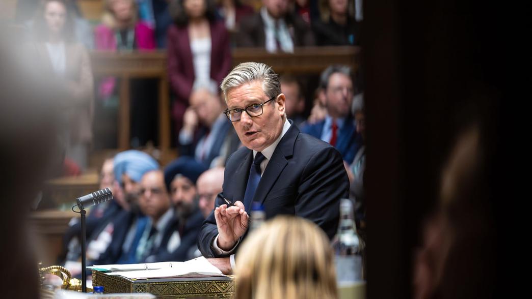 Keir Starmer speaking during PMQs