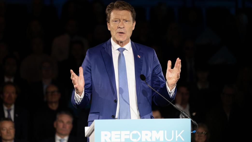 Richard Tice, Reform UK MP for Boston & Skegness and Deputy Leader of Reform UK, speaks at a press conference on energy costs at Glaziers Hall.