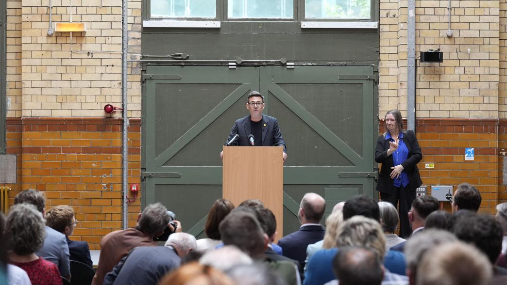 Andy Burnham gives a speech setting out his plans for government.