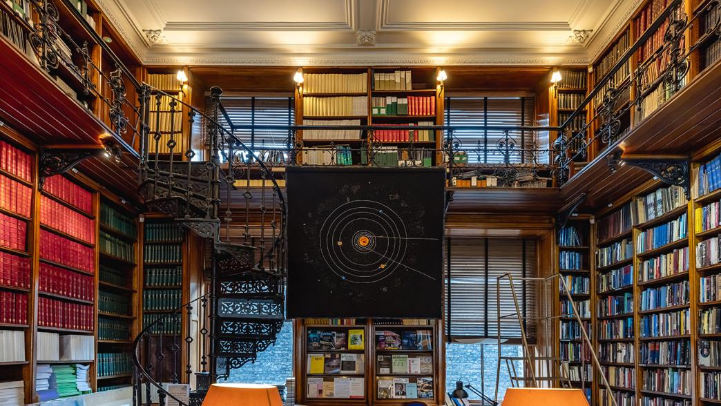 Historic library at the Royal Astronomical Society of London, Burlington House, Piccadilly