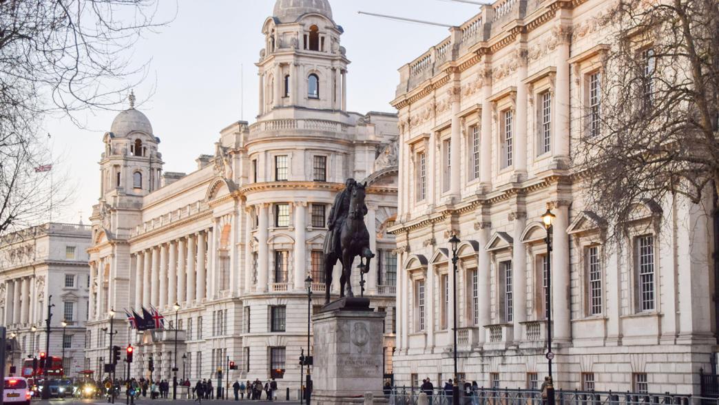 Daytime view of Whitehall in Westminster
