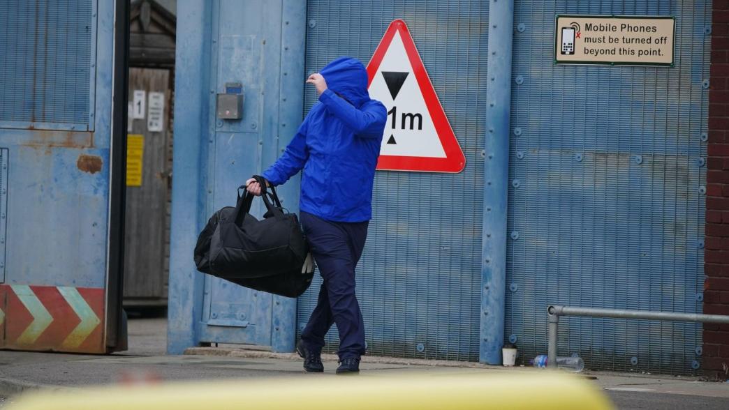 A prisoner being released