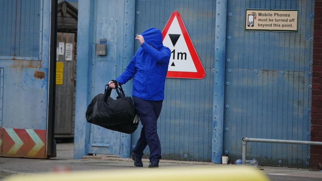 A prisoner being released