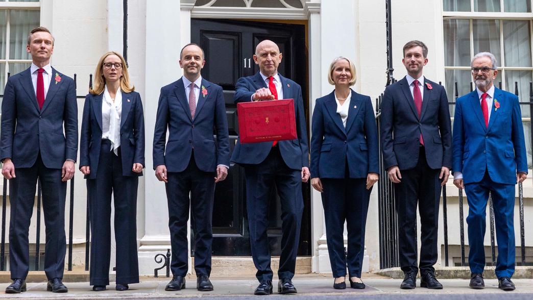 John Healey with his Treasury team