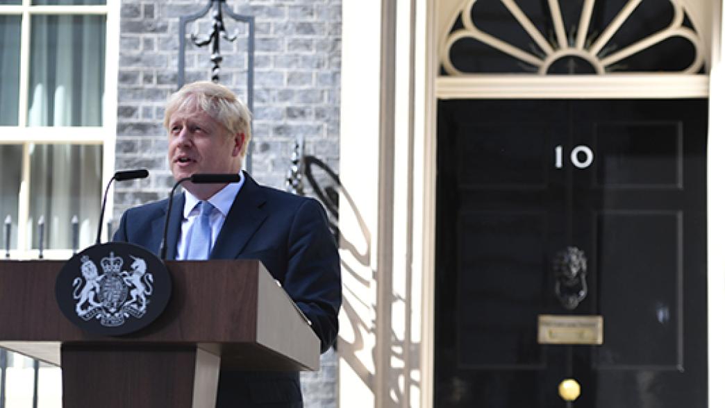 Boris Johnson outside Number 10