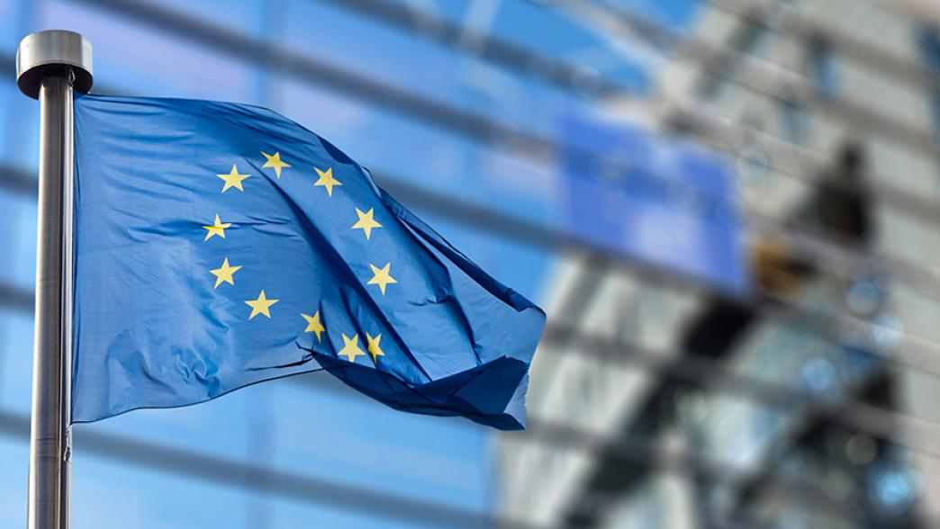 EU flag outside European Parliament