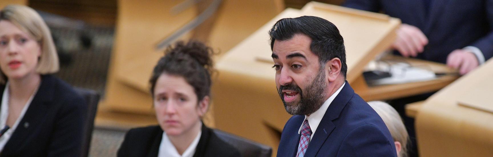Humza Yousaf in the Scottish parliament