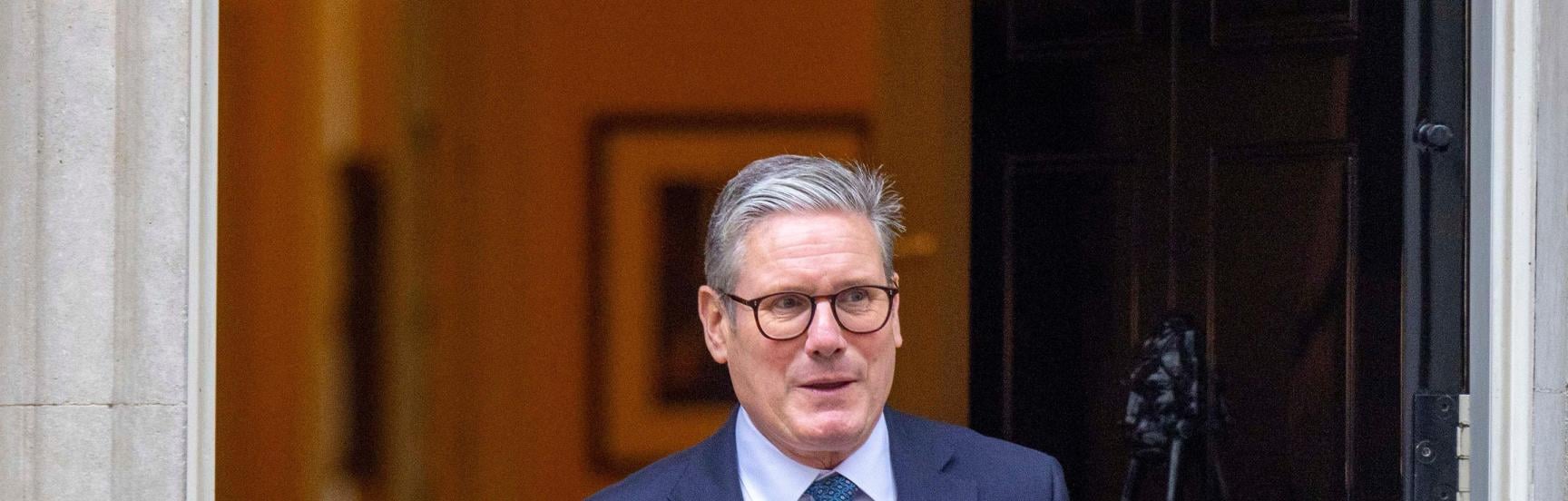 Prime Minister, Keir Starmer, leaves Number 10 to go to Parliament for Prime Ministers Questions.