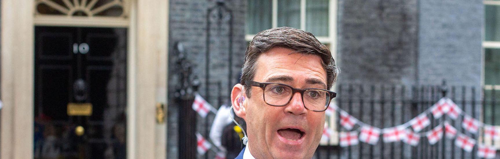 Andy Burnham outside No.10 Downing Street