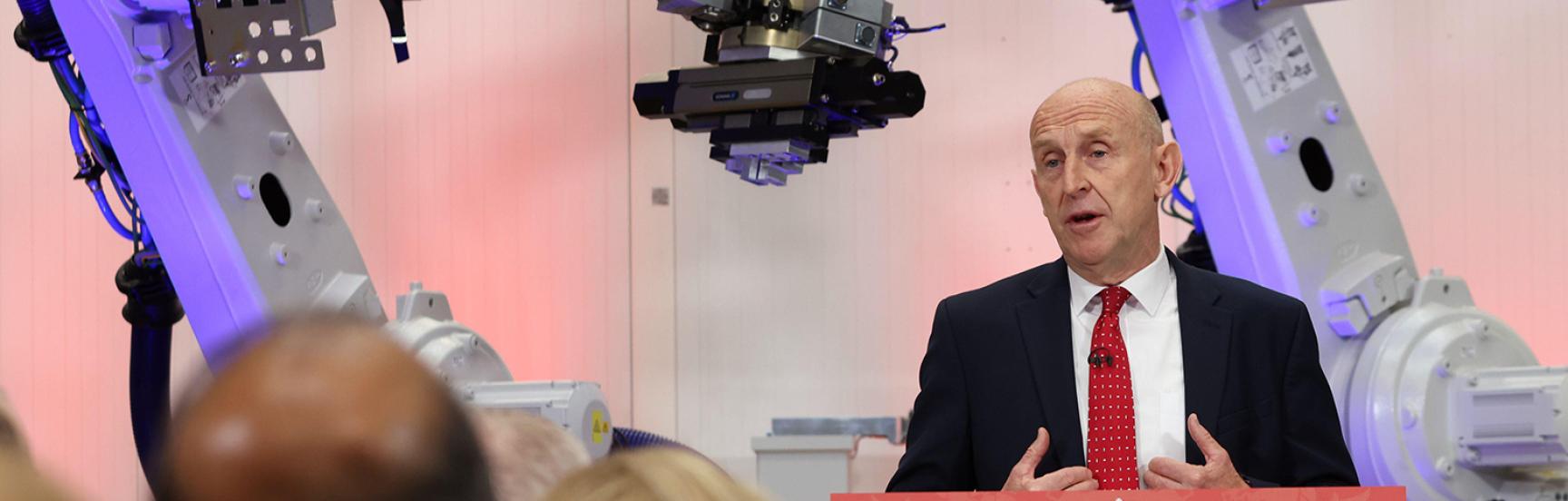 John Healey delivers his first speech as chancellor.