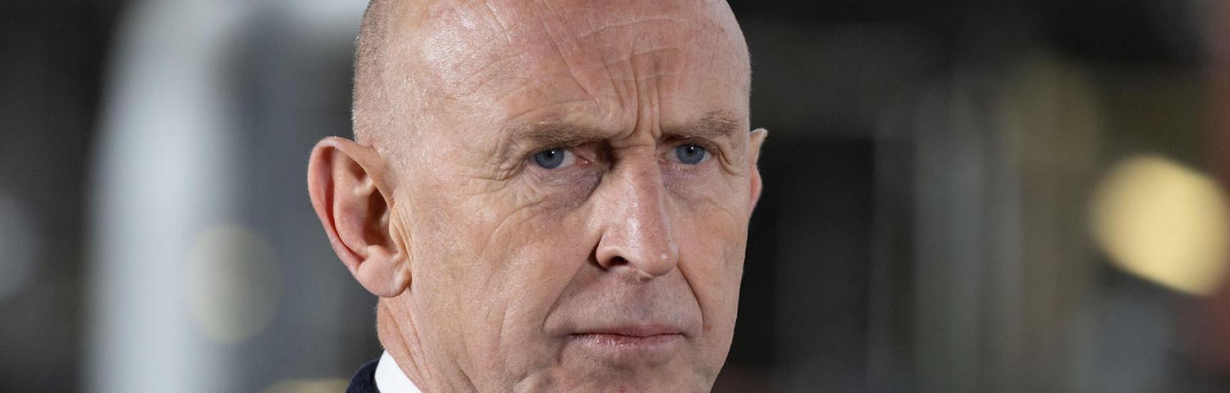 Chancellor of the Exchequer, John Healey during a visit to Shell UK's St Fergus Gas Terminal in Peterhead