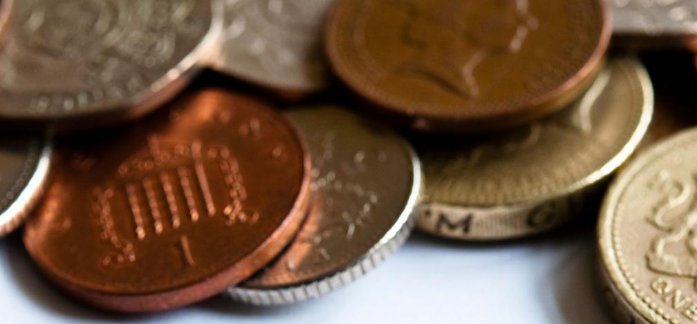 British pound and pennies