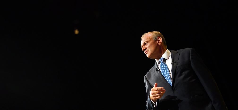 Liberal Democrat leader Ed Davey delivering his keynote speech during the Liberal Democrat conference at the Bournemouth Conference Centre
