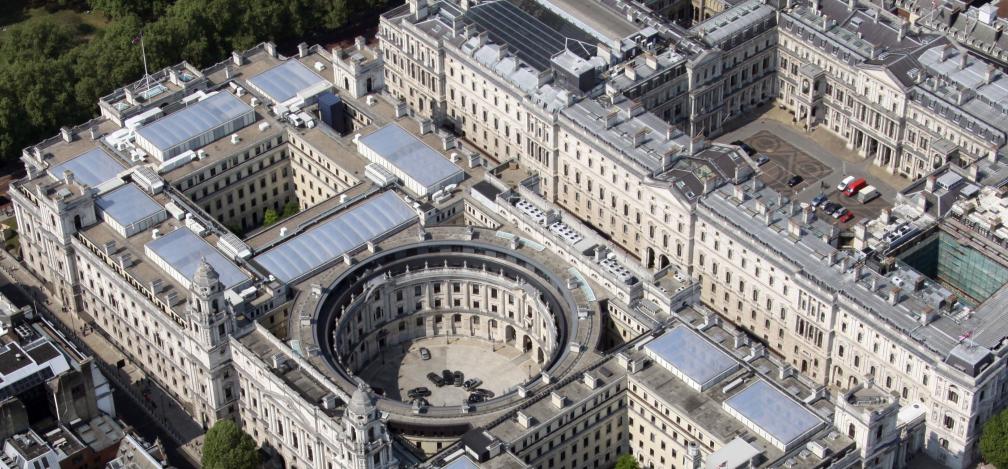 An aerial view of Whitehall