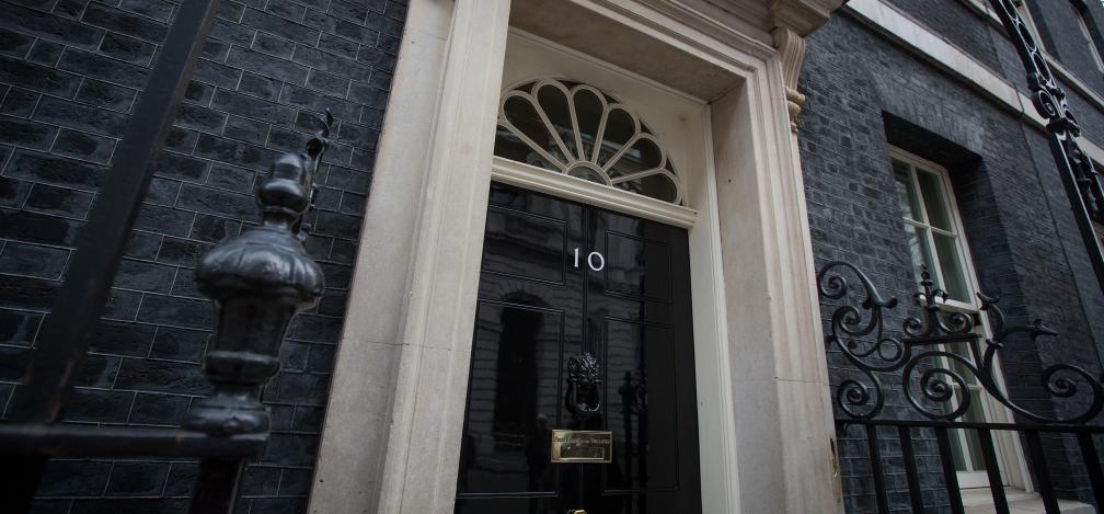 The door at No. 10 Downing Street.