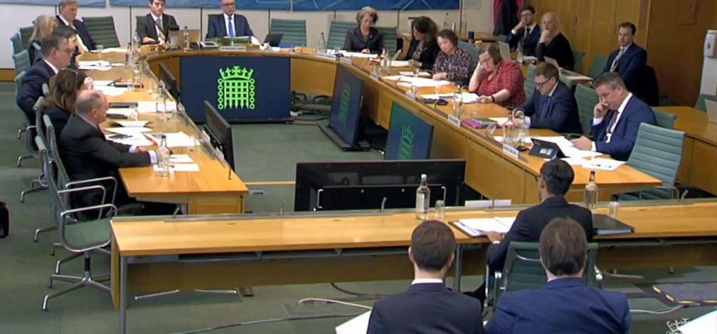 Prime minister Rishi Sunak answering questions in front of the Liaison Select Committee at the House of Commons