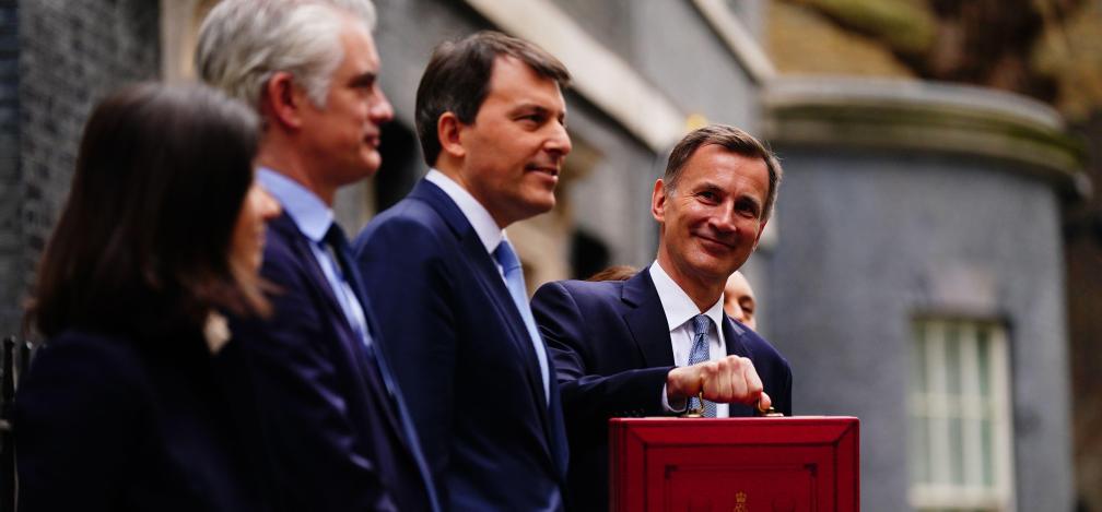Chancellor of the Exchequer Jeremy Hunt leaves 11 Downing Street, London, with his ministerial box before delivering the 2023 budget.