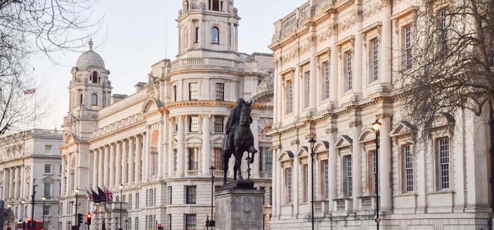 Daytime view of Whitehall in Westminster