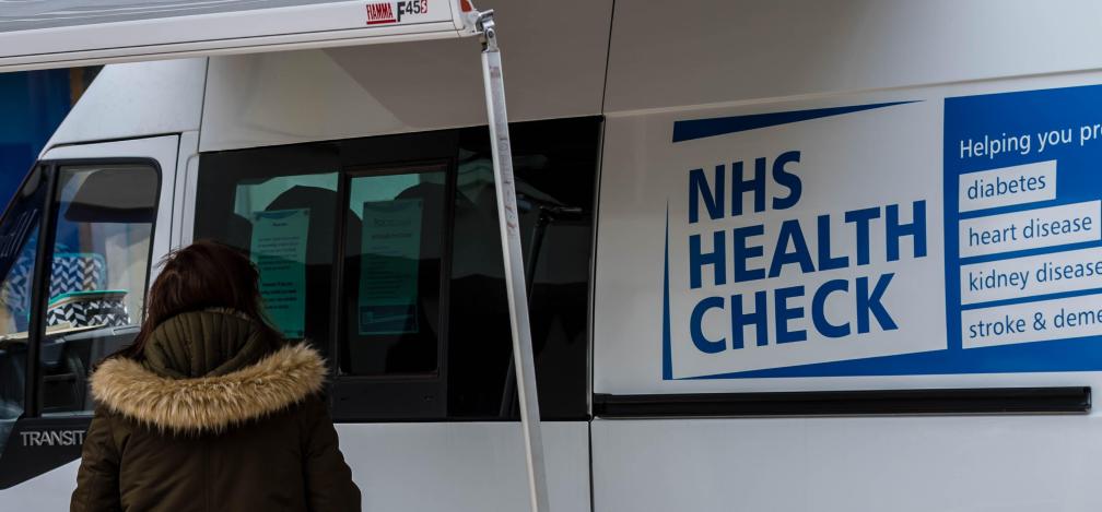 An NHS health check van
