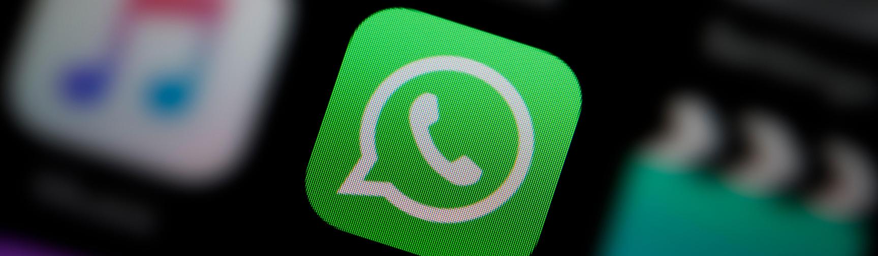 Close up of the WhatsApp icon on a smart phone