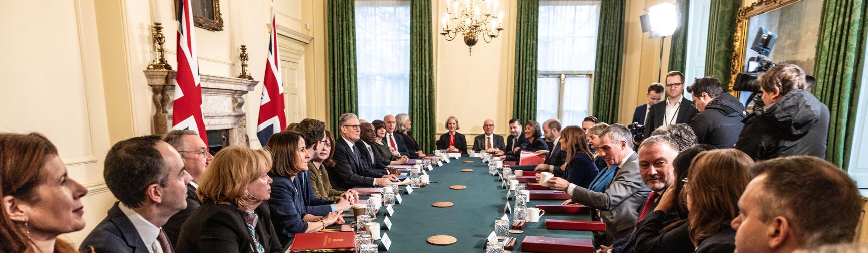 Prime Minister Sir Keir Starmer (centre left) during a Cabinet meeting in Downing Street, London.