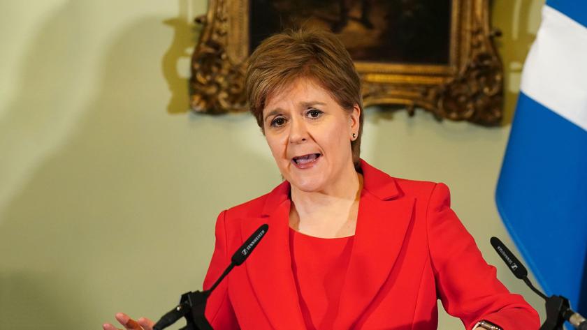 Nicola Sturgeon speaking during a press conference at Bute House in Edinburgh where she announced she would be resigning as first minister of Scotland.
