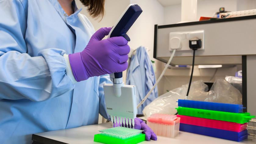 A scientist in a research lab.