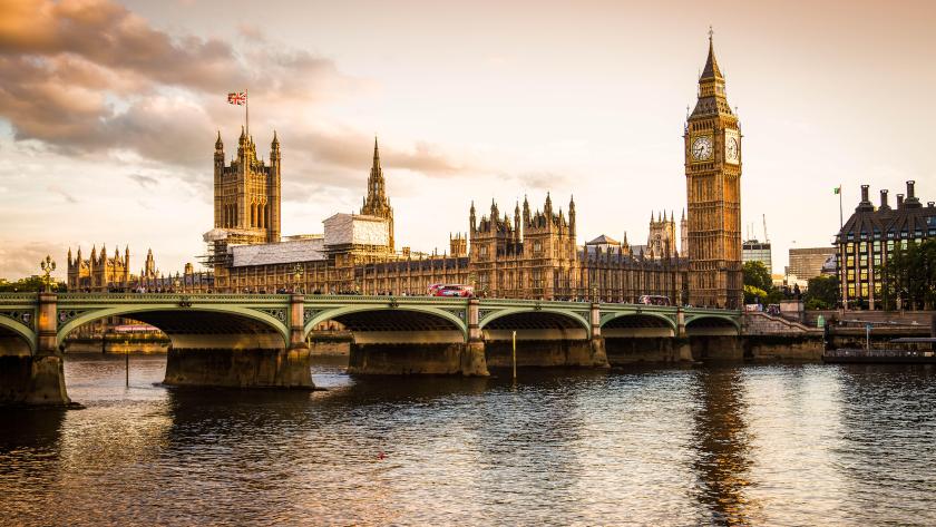 Houses of Parliament over the river.