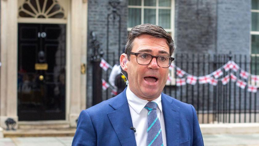 Andy Burnham outside No.10 Downing Street